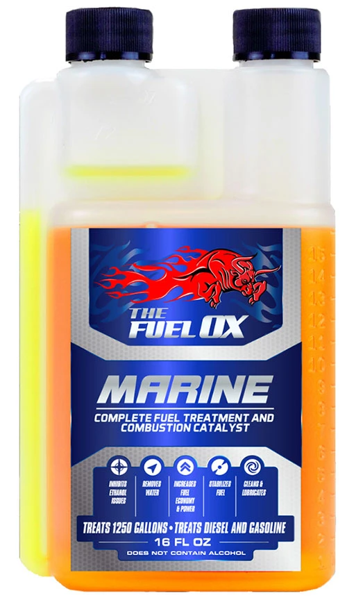 Fuel Ox Marine - Fuel Stabilizer & Combustion Catalyst for Gas/Diesel - Treats 625 Gallons - 8oz