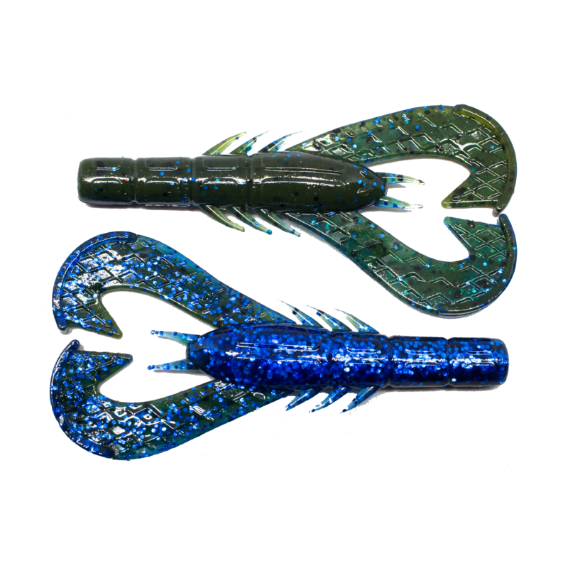 Googan Baits Krackin' Craw Green Pumpkin; 4 in.