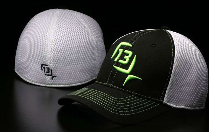 13 Fishing The Baldwin FlexFit Cap - Black/Lime - Small