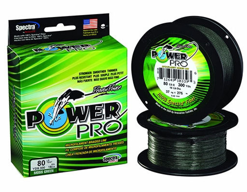 Power Pro USA Spectra Braid Fishing Line 30lb 500yd Moss Green