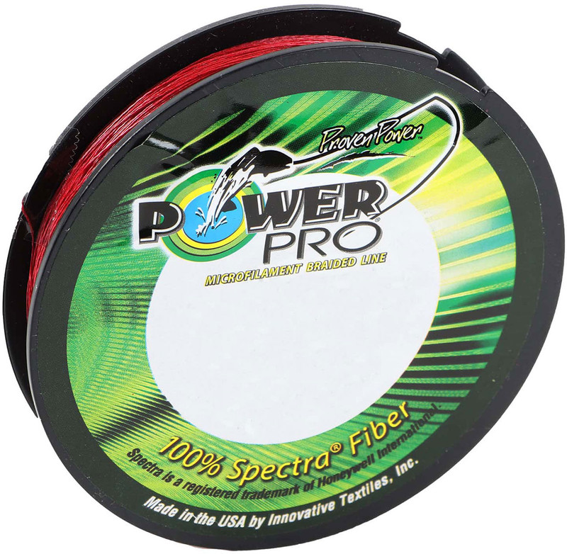PowerPro Braided Spectra Fishing Line - Vermilion Red - TackleDirect