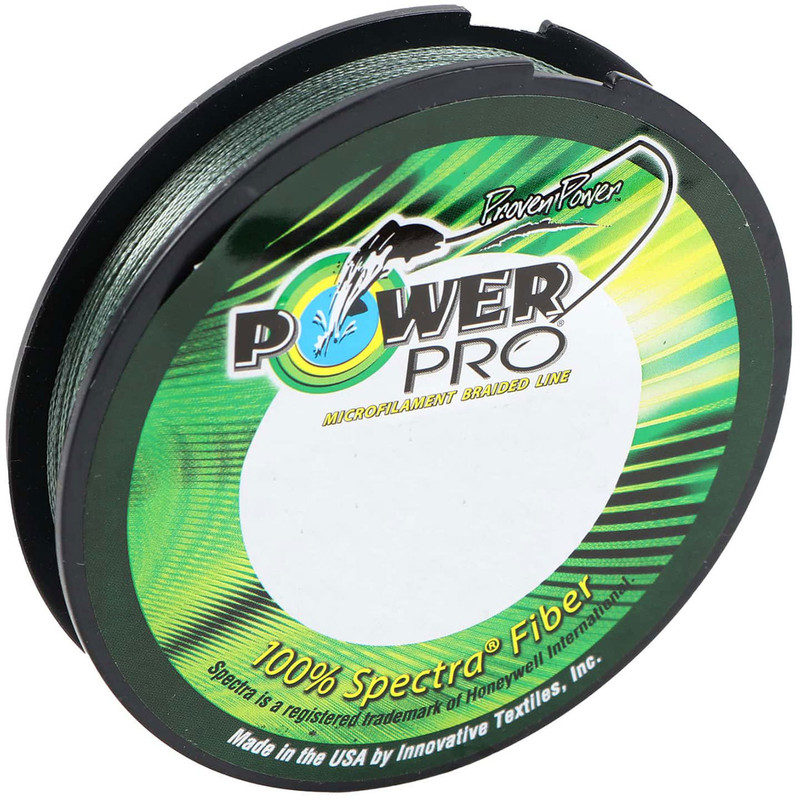 PowerPro Braided Spectra Fiber Fishing Line Moss Green 500 Yds.