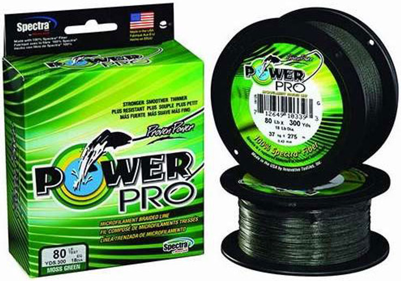 PowerPro Braided Spectra Fiber Fishing Line Moss Green 300 Yds.