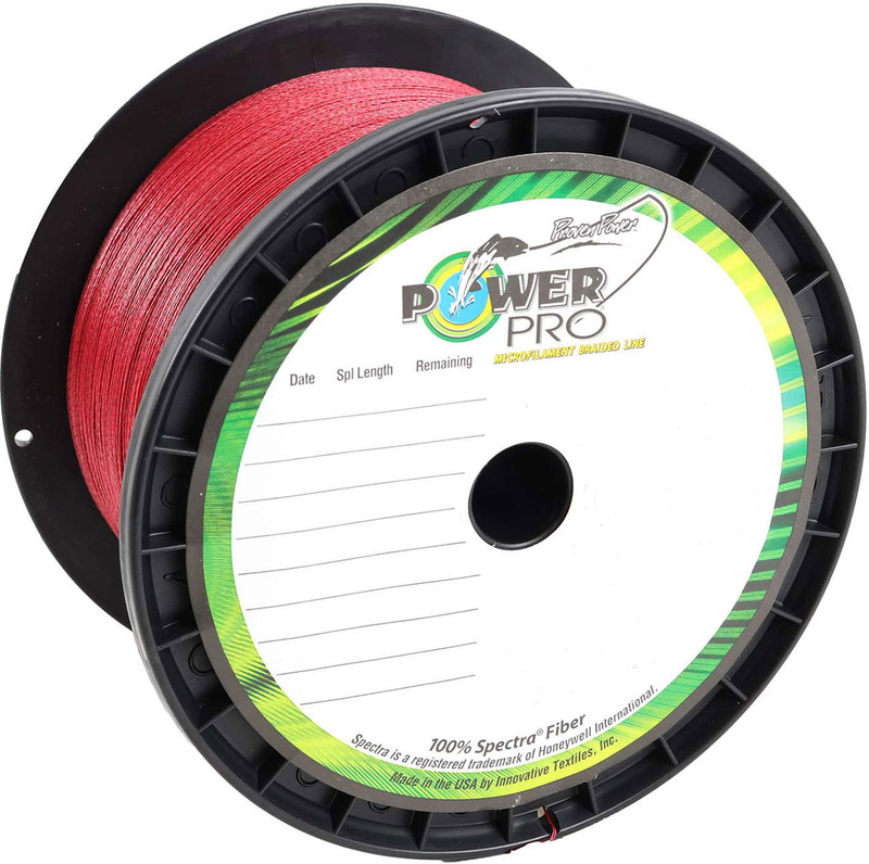 Power Pro Spectra Fiber Braided Fishing Line, Vermilion Red, 150YD/40LB