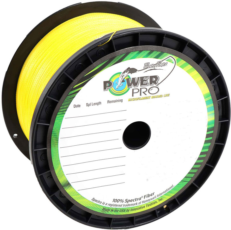 PowerPro Braided Spectra Fiber Line Hi-Vis Yellow - 10LB - 1500 Yds