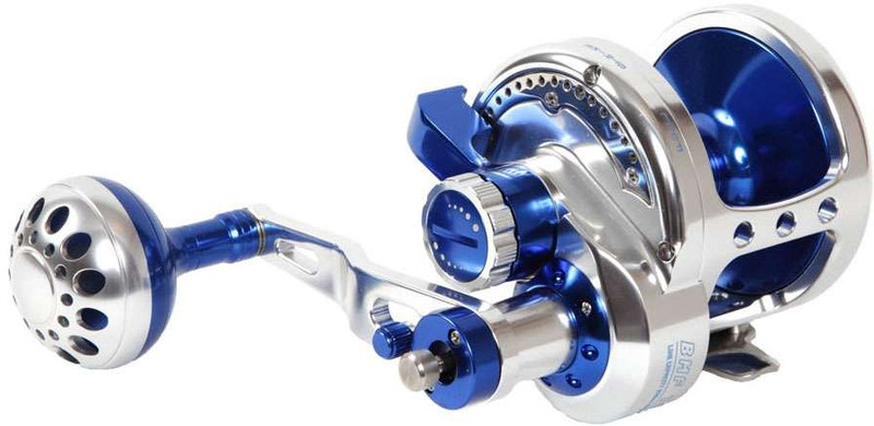 Blue Marlin BMF-08H 2-Speed Casting Reel - Silver/Blue