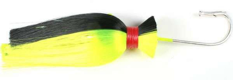 MagicTail Bullethead Mojo Lure - 8oz - Black White - TackleDirect