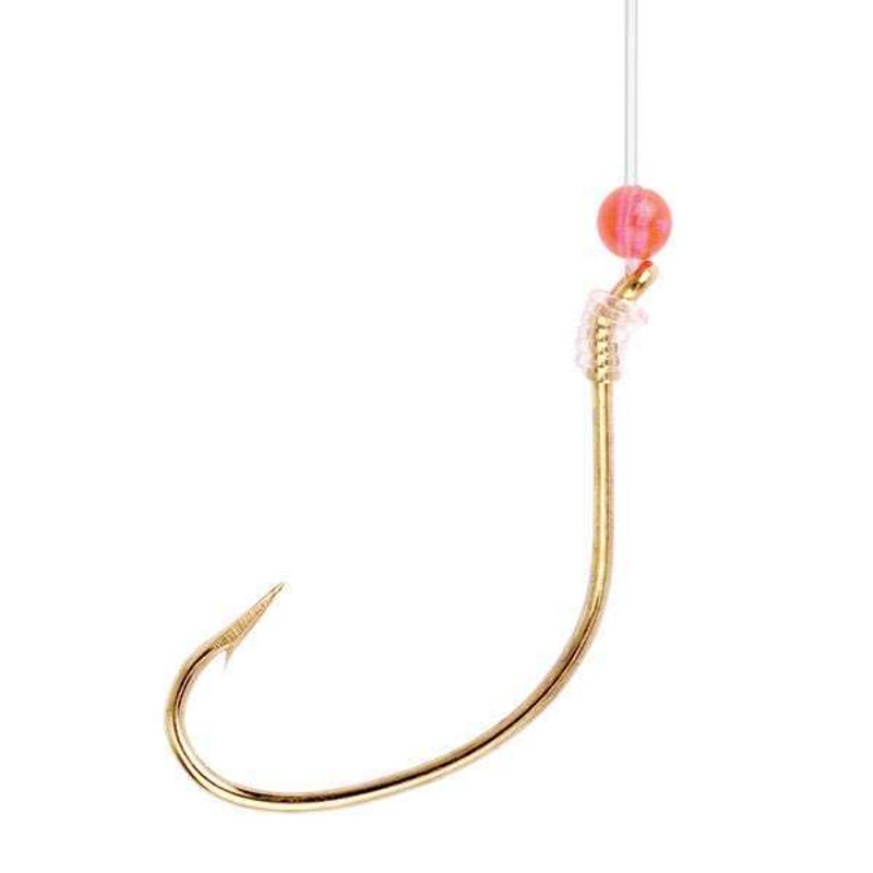 Eagle Claw 147H-14 Kahle Snelled Hook, Size 14, Straight Point, Wide 