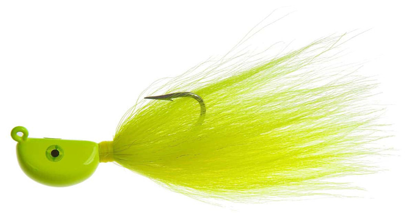 Hookup 119-02 Big Bucktail Jig 1 1/2 oz Chartreuse 6/0 Mustad