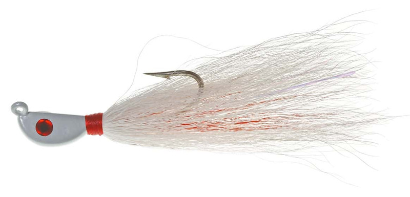 Hookup Lures Big Bucktail - 1 oz. White/Red/White