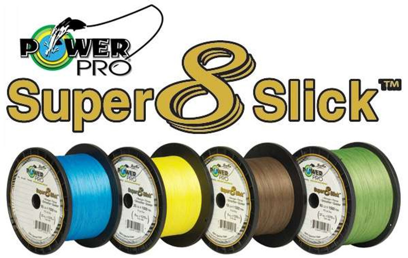 PowerPro Super 8 Slick Braided Line 10 15 20 30 40 50 65 80 Lb All Yd All  Colors