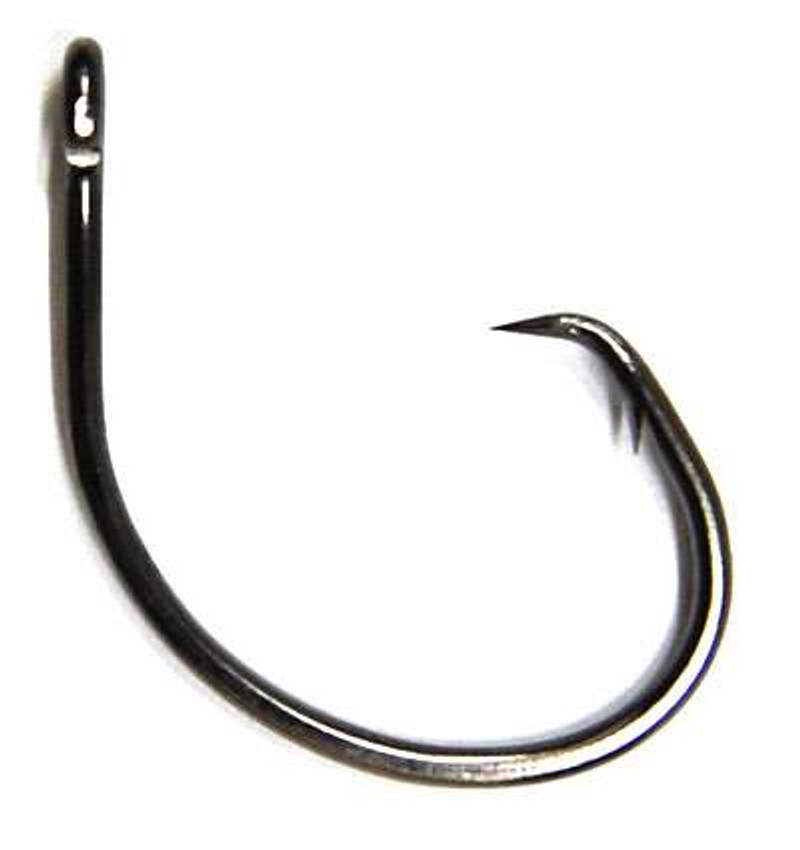 Eagle Claw Lazer Sharp L197BK Circle Sea Offset Hooks - TackleDirect