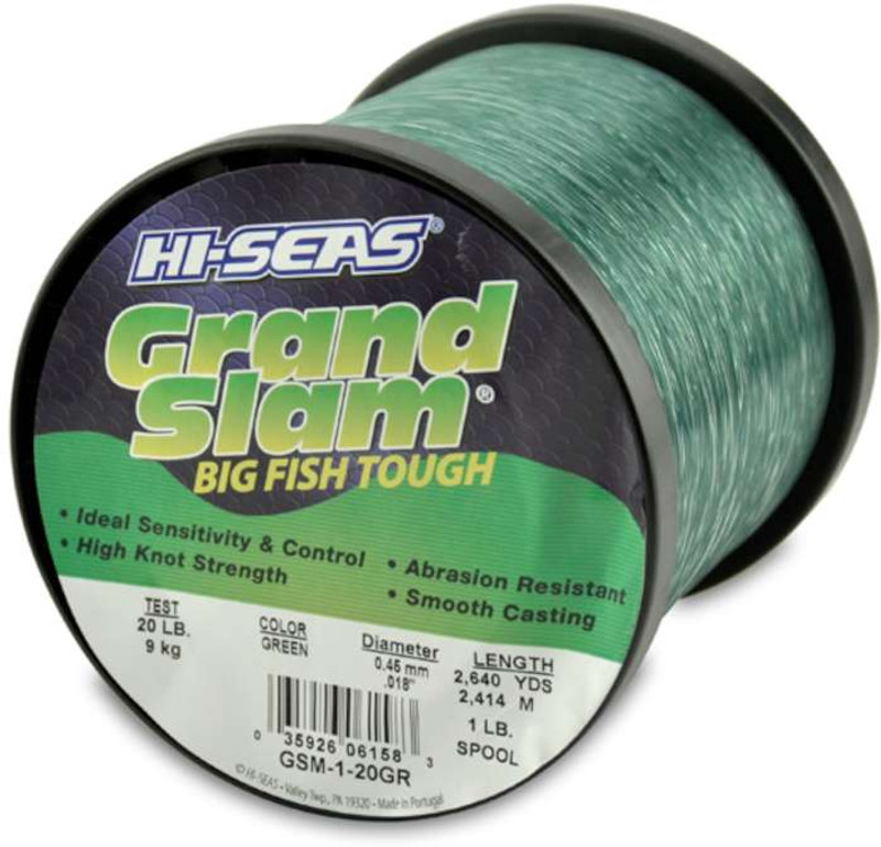 Hi-Seas Grand Slam Mono 1 lb. Spool Green GSM-1-20GR