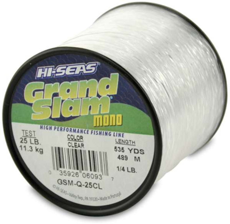 Hi-Seas Grand Slam Mono 1/4 lb. Spool Clear GSM-Q-25CL