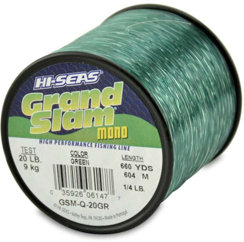 Hi-Seas Grand Slam Mono 1/4 lb. Spool Green GSM-Q-20GR