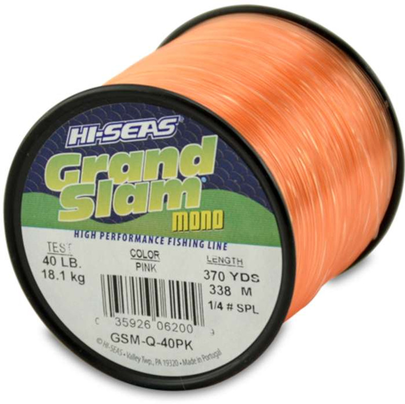 Hi Seas - Grand Slam Monofilament Line - Pink - 1/4 Pound Spool