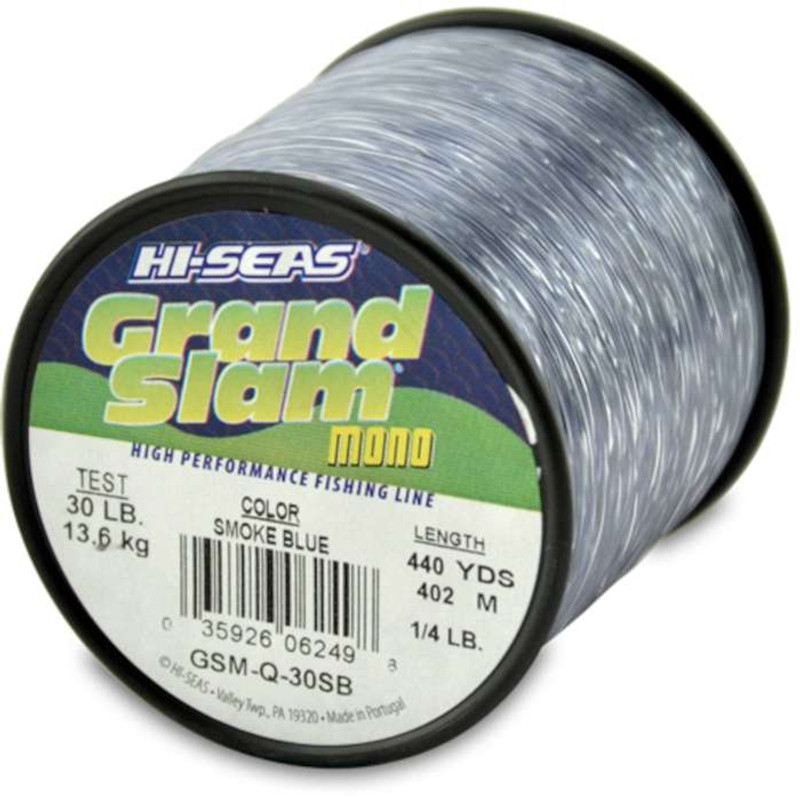 Hi-Seas Grand Slam Mono 1/4 lb. Spool Smoke Blue - GSM-Q-20SB