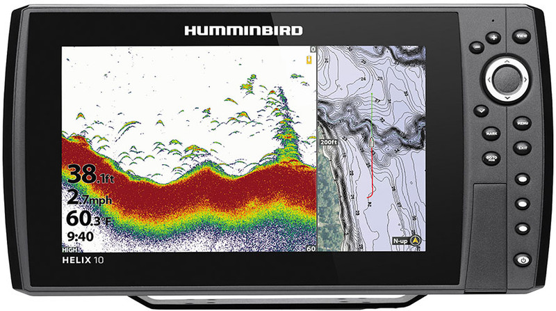 Humminbird HELIX 10 G3N - CHIRP Fishfinder/GPS Combo w/ Transom Mount  Transducer