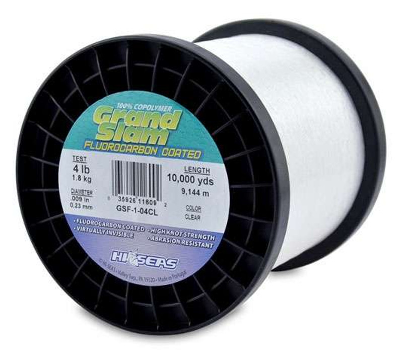 Hi-Seas GSF-1-04CL Grand Slam Fluorocarbon Coated 4lb 1lb Spool