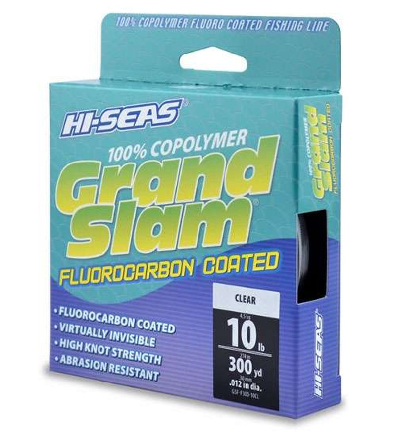 Hi-Seas GSF-F300-10CL Grand Slam Fluorocarbon Coated 10lb 300yds