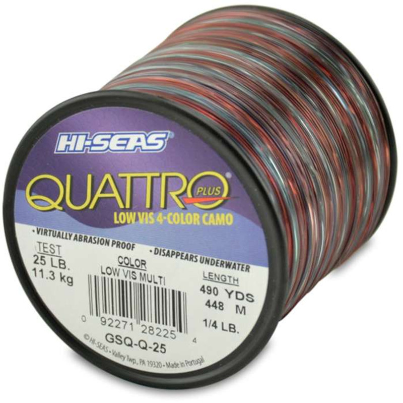 Hi-Seas Quattro Plus Low-Vis Camo Line 1/4 lb. Spool