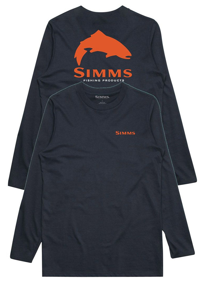 Simms Long Sleeve Tech Tees - Trout Logo - TackleDirect