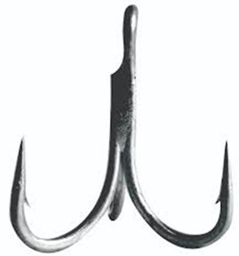 Mustad 36330NP Inline 4X Strong Treble Hooks - 2/0 - 5 Pack - TackleDirect