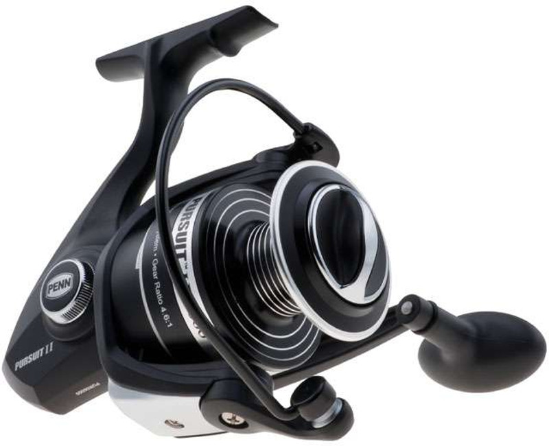 Penn Pursuit III Spinning Fishing Reel, Black/Silver, 2500