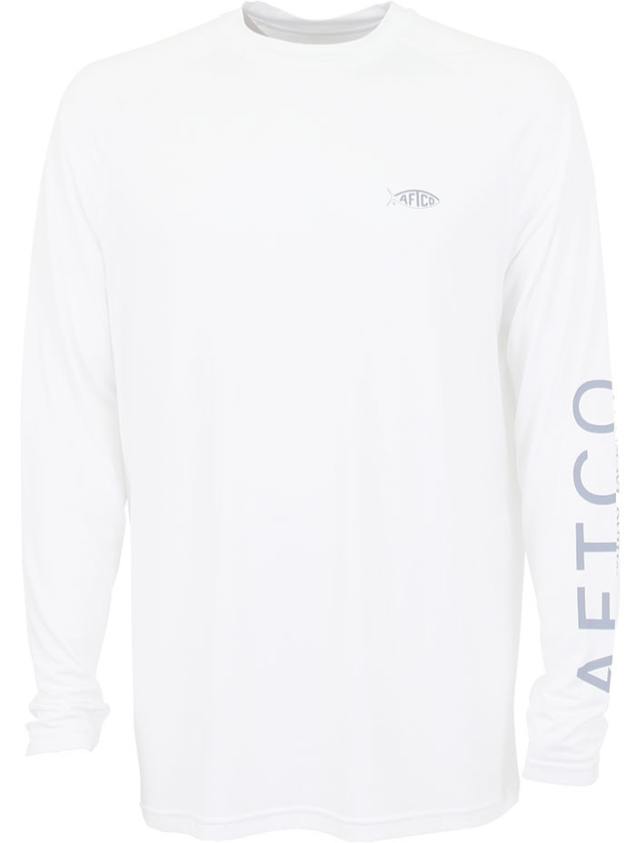 Aftco Samurai Long Sleeve Performance Shirt White