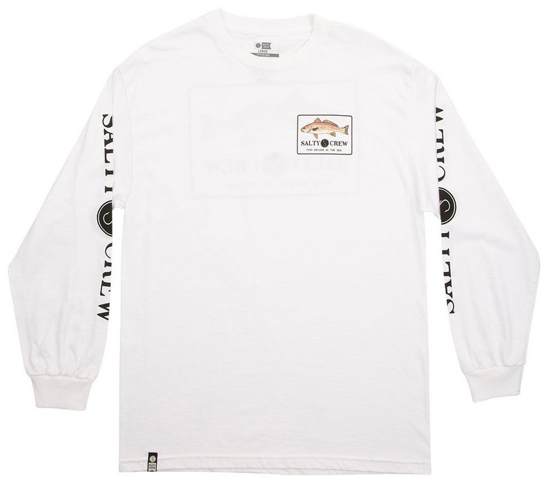 Salty Crew Spot Tail Long Sleeve T-Shirt - White - TackleDirect