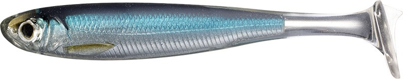 Livetarget Slow-Roll Mullet Soft Plastic Lure 5in Silver