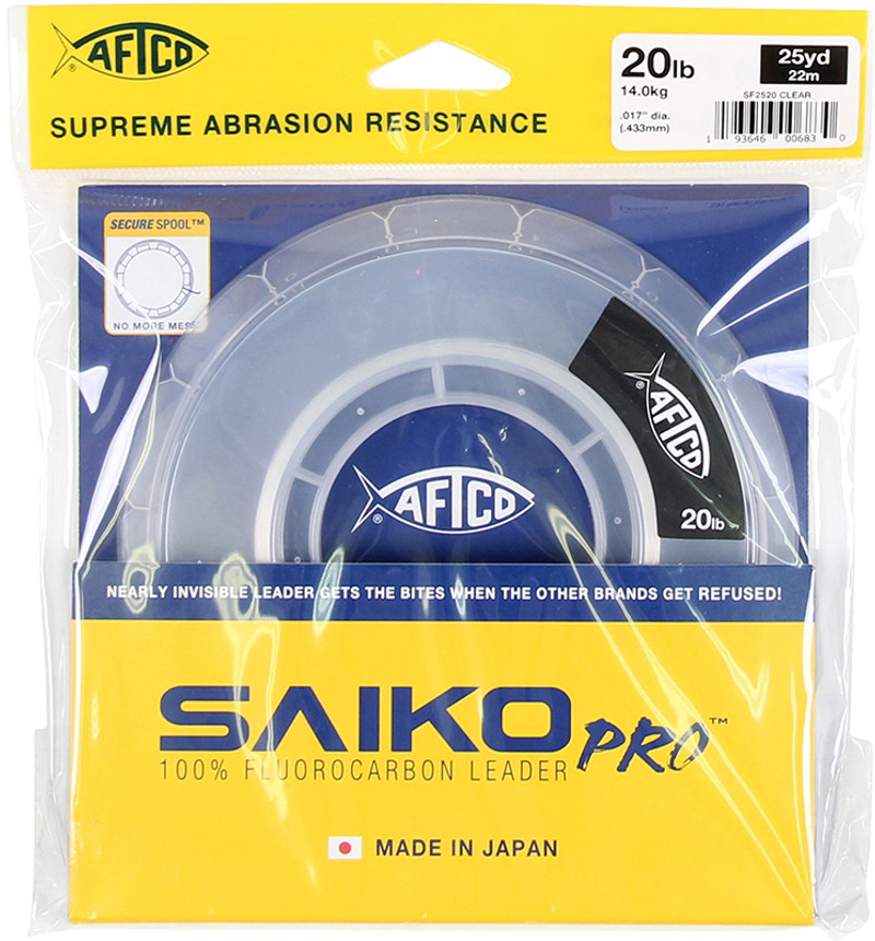 Aftco Saiko Pro Fluorocarbon Leader - Clear - TackleDirect