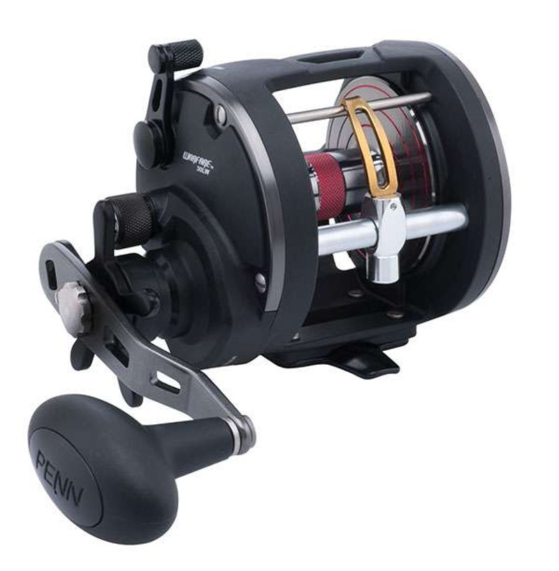 Penn Warfare Level Wind Conventional Reel and Fishing Rod Combo, Black, 6'6