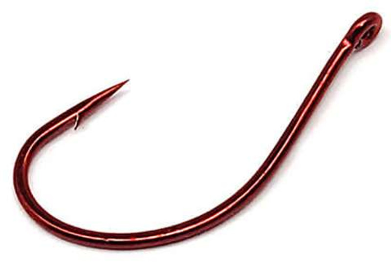 Gamakatsu Split Shot/Drop Shot Hook - Red - TackleDirect