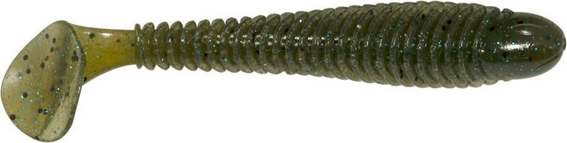 Googan Baits Saucy Swimmer - 4.8in - Green Pumpkin Blue - TackleDirect