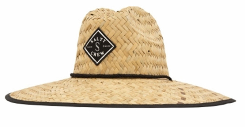 Salty Crew Bruce Straw Hat (Black) Unisex Outdoor Sun Fishing Cap