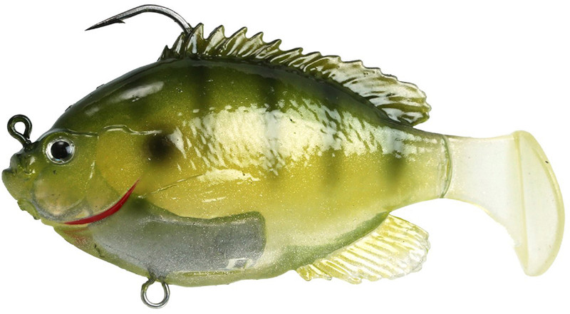 FishLab Bio Gill Rigged Soft Swimbait - 4in - Ghost Bluegill