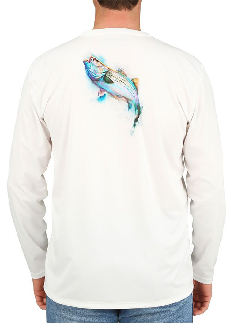 Simms Solar Tech Long Sleeve Tee - Striper Rise - L - TackleDirect