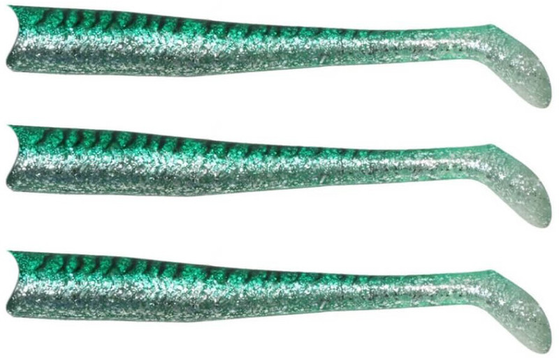 FishLab Mad Eel Replacement Tails - 7in - Green Mack - TackleDirect