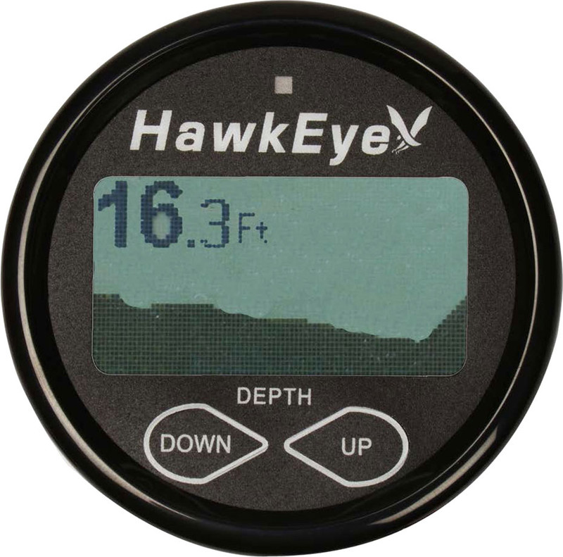 HawkEye DepthTrax 2BX InDash Digital Depth Temp Gauge w/Transducer