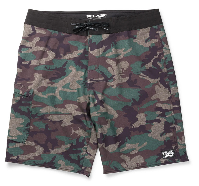 Pelagic Blue Water Fishing Short - Fish Camo - 36 - TackleDirect