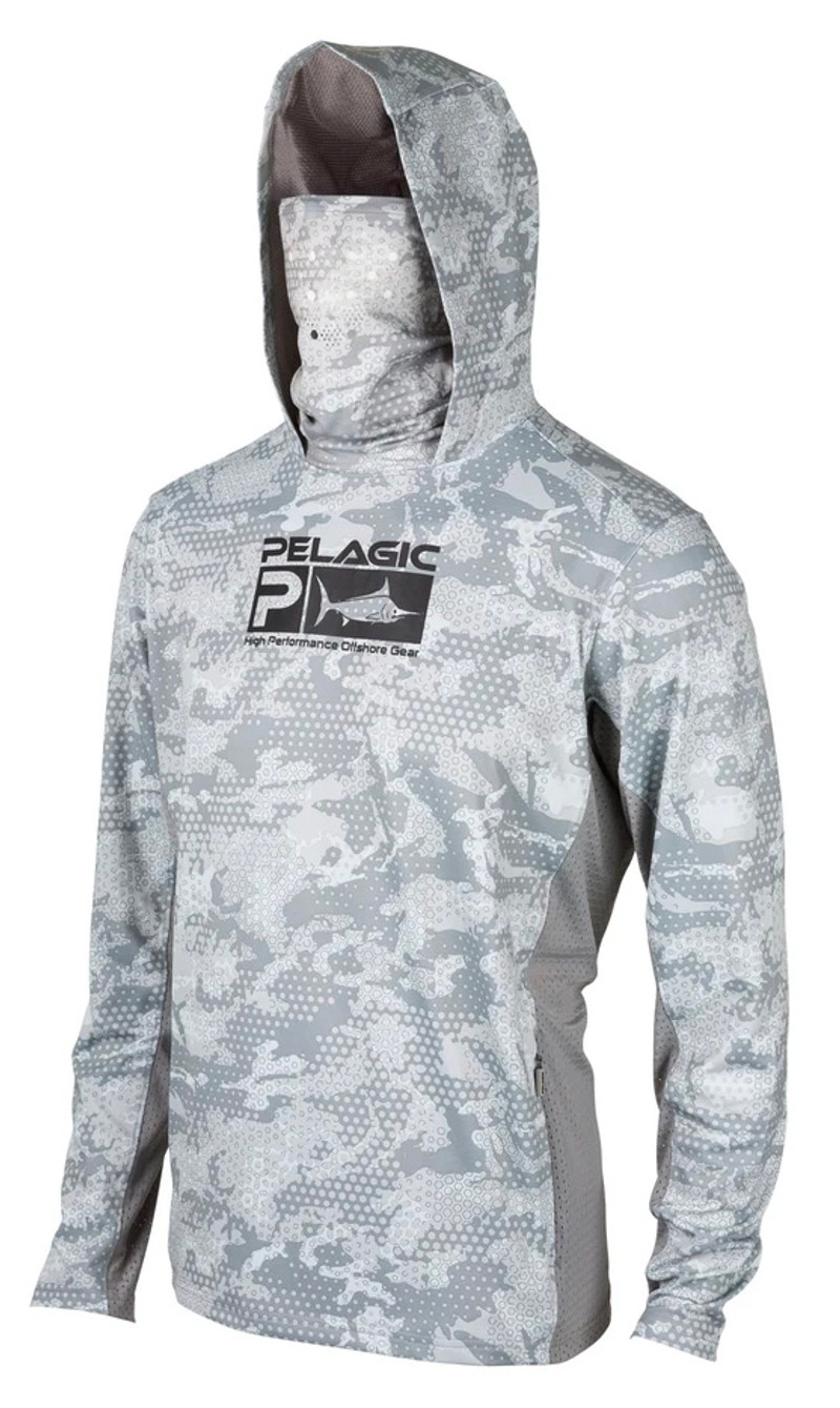 Shimano Hooded Tech Fishing Shirt Cool Grey