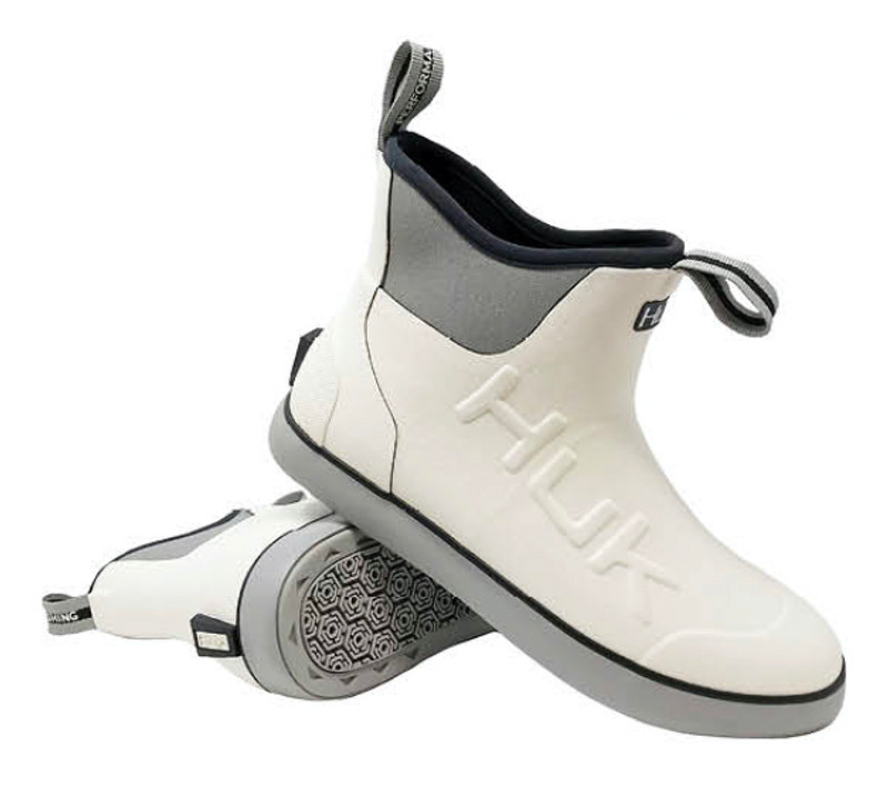 Huk Rogue Wave Boot - White/Grey - 10 - TackleDirect