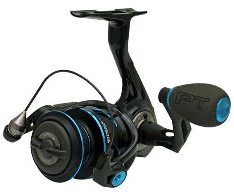 Quantum Smoke Bait Cast Fishing Reel, Size 100 Reel, Left-Hand Retrieve,  Large EVA Handle Knobs and Continuous Anti-Reverse Clutch, 10 + 1 Bearings