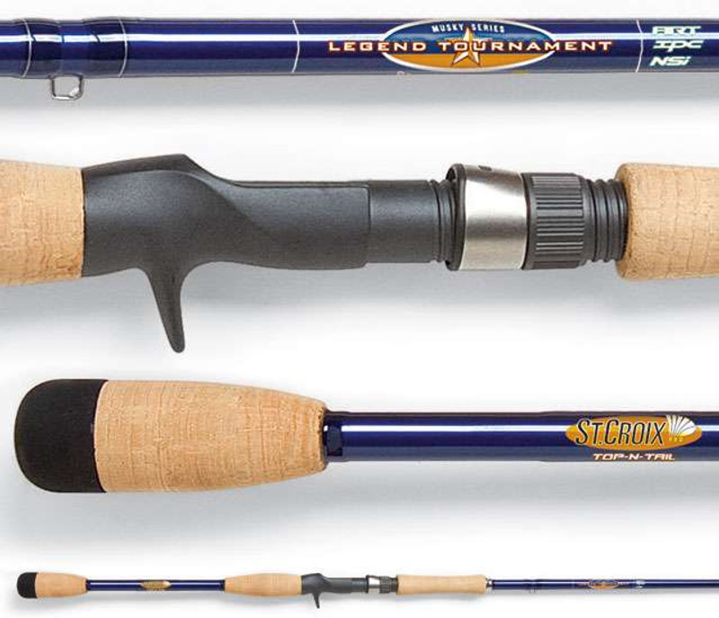 St. Croix Legend Tournament Musky Casting Rod Split Cork 8'6 Medium Heavy  Long Ranger | LMTSC86MHF