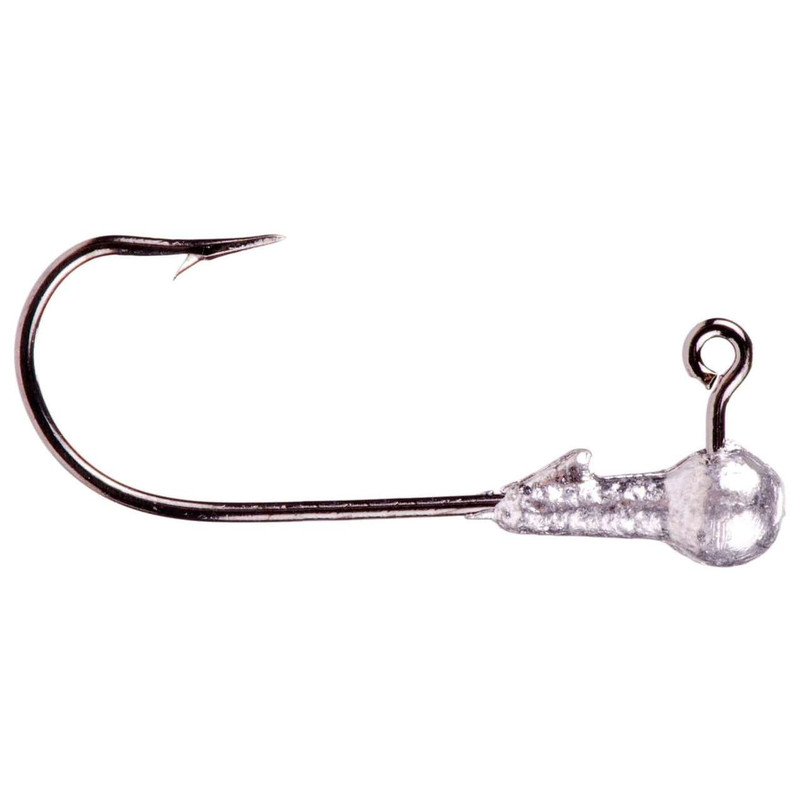 Strike King (MRCJH132S-U) Mr Crappie Jig Head with Slab Slasher Hook  Fishing Lure, 999 - Nude, 1/32 oz, 2 Black Nickel Eagle Claw Hook