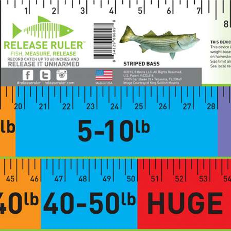 USA Fish Ruler Sticker Measuring Tape Measure Fishing Decal Boat Rod Reel  Tackle