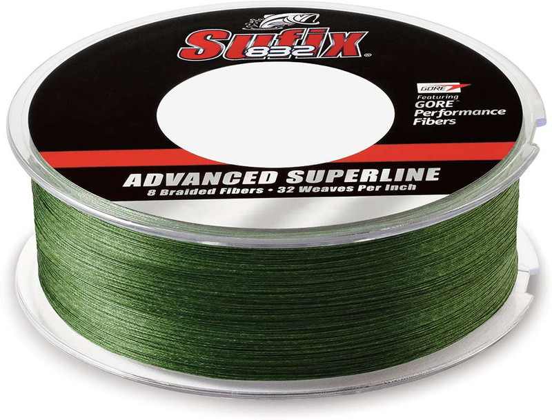  Sufix 832 Braid Line-1200 Yards (Green, 50-Pound) : Superbraid  And Braided Fishing Line : Sports & Outdoors