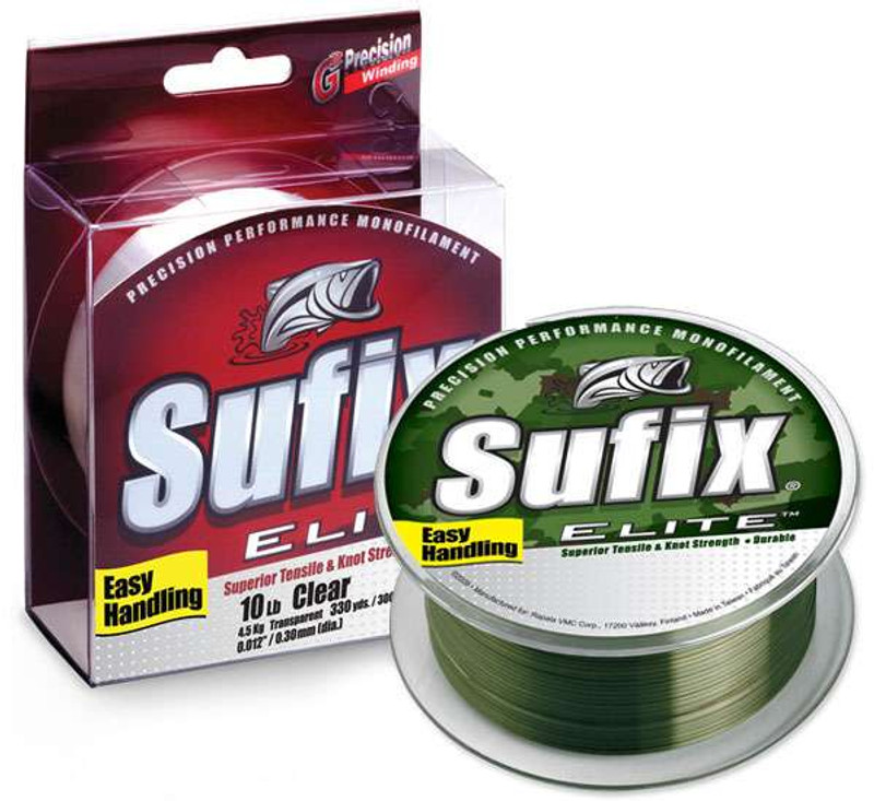 Sufix Elite 12 lb Fishing Line (Green, Size- 330 YD Spool