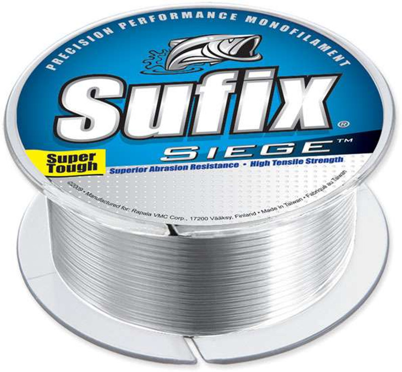 Sufix Siege 662-106 Monofilament Fishing Line Clear 6lb 330yds